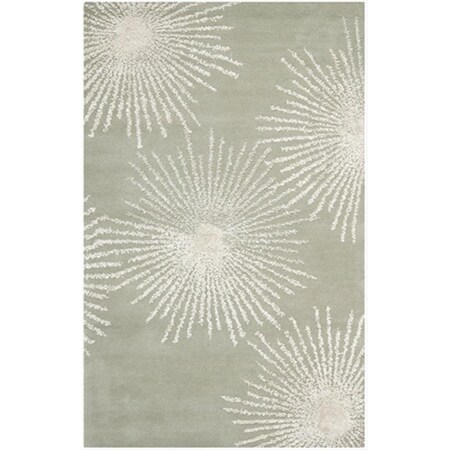 Safavieh 5 x 8 ft. Medium Rectangle Contemporary Soho Grey and Ivory Hand Tufted Rug SOH712K-5